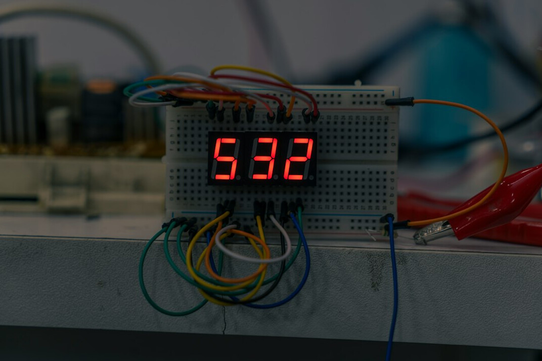 Monitor with lines of programming code