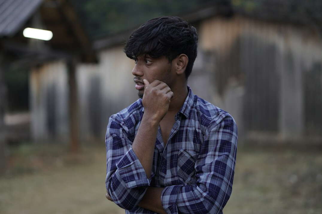 Portrait of a young man in a casual shirt