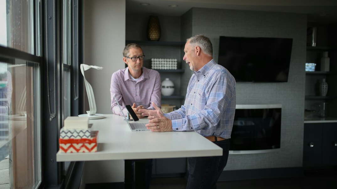 colleagues discussing ideas
